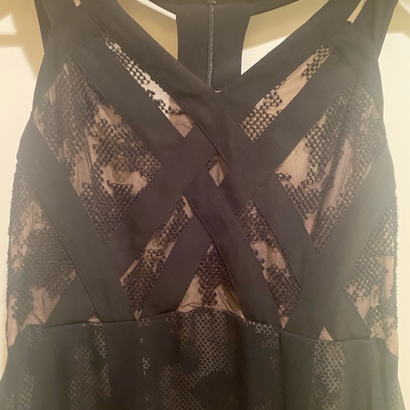 BCBG MAXAZRIA RUNWAY MIDI black/multi colored sleeveless dress. Size M - Picture 3 of 7